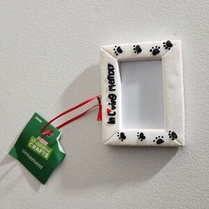 In loving memory dog ornament picture frame ceramic